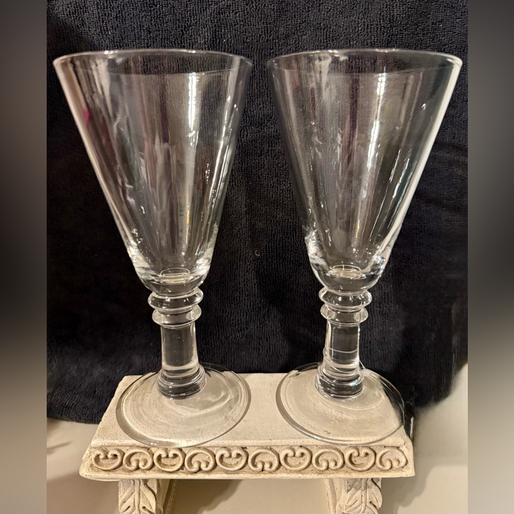 2 Pottery Barn Claro glasses. Made in Poland. 11oz